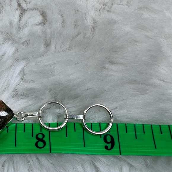 Unakite 925 Gemstone Pendant Bracelet Earrings Set - Picture 8 of 10